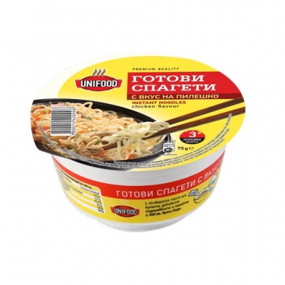 Instant noodles chicken flavour 75g.