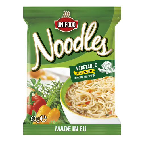 Бързи и вкусни инстантни нудли зеленчуци 60гр - готови за 3 минути, вкусно и засищащо ястие по всяко време.